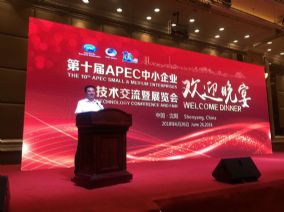 仕龍集團董事長許寶平參加第十屆APEC中小企業技術交流暨展覽會發表講話